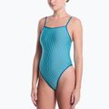 Dámské jednodílné plavky Nike Ocean Bound Ripple Texture Square Neck bleached turquoise