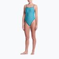 Dámské jednodílné plavky Nike Ocean Bound Ripple Texture Square Neck bleached turquoise 2