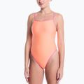 Dámské jednodílné plavky Nike Ocean Bound Ripple Texture Square Neck pink glow