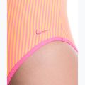 Dámské jednodílné plavky Nike Ocean Bound Ripple Texture Square Neck pink glow 5