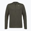 Pánská běžecká mikina Mizuno Core Impulse Half Zip Long Sleeve Tee forest night