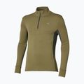 Pánská běžecká mikina Mizuno Active Warmalite Half Zip Long Sleeve Top martini olive