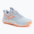 Dámské volejbalové boty Mizuno Wave Momentum Elite blue finch/white/lava orange