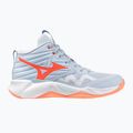 Dámské volejbalové boty Mizuno Wave Momentum Pro Mid blue finch/lava orange/flamingo coral
