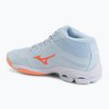 Dámské volejbalové boty Mizuno Wave Lightning Pro Mid blue finch/lava orange/flamingo coral 3