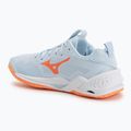 Dámské házenkářské boty Mizuno Wave Stealth Neo 2.1 blue finch/lava orange/white 3
