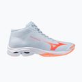 Dámské volejbalové boty Mizuno Wave Lightning Pro Mid blue finch/lava orange/flamingo coral
