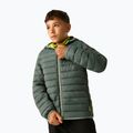 Dětská péřová bunda REGATTA Hooded Marizion dark forest green/wild lime 6