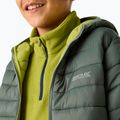 Dětská péřová bunda REGATTA Hooded Marizion dark forest green/wild lime 10