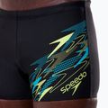Pánské plavecké boxerky Speedo Medley Logo Aquashort anthracite/hyper teal 6