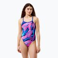 Dámské jednodílné plavky Speedo FL Printed Turnback brushy glitch/hope