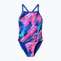 Dámské jednodílné plavky Speedo FL Printed Turnback brushy glitch/hope 6