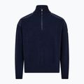 Pánský svetr Dovre Ribbed Knit Half Zip navy
