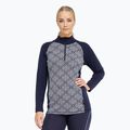 Dámská termo mikina Dovre Wool Organic Half Zip navy