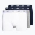 Pánské boxerky CR7 Basic Trunk 3 páry grey melange/white/navy