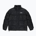 Péřová zimní bunda pánská PROSTO Puff Pattern černá KL222MOUT1052