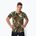 Pánské tričko Pitbull West Coast Slim Fit Lycra Small Logo woodland camo