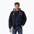 Pánská bunda  Pitbull Hidden Quilted Hooded dark navy/beige