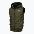 Pánská vesta  Pitbull Carver Quilted Hooded olive 3