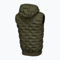 Pánská vesta  Pitbull Carver Quilted Hooded olive 4