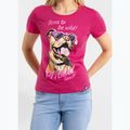 Dámské tričko Pitbull Synglasses Dog raspberry gold 4