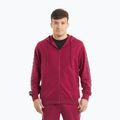 Pánská mikina  Pitbull Tape Nugget Hooded Zip Sweatshirt burgundy