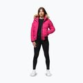Dámská zimní bunda Pitbull Azalea Quilted Hooded raspberry red 2