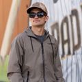 Pánská bunda Pitbull Athletic Logo Nylon Hooded taupe 14