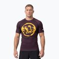 Pánské tričko na lezení Pitbull Rashguard Logo Palms brown