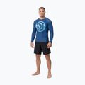 Pánský rashguard s dlouhým rukávem Pitbull Rashguard Logo Palms blue 2