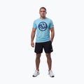 Pánské tričko na lezení Pitbull Palms mesh light blue logo 2