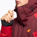 Pánská lyžařská bunda 4F bordovo-červená H4Z21-KUMN015 7