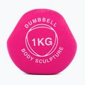 Gumová činka Body Sculpture BW 513 z PVC 1 kg pink 4