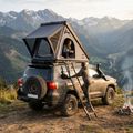 Střešní stan pro 2 osoby OFFLANDER Triangle Slim Wolf black 11