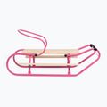 Kovové sáňky HUMBAKA with backrest and footrests pink 3
