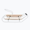 Kovové sáňky HUMBAKA with backrest and footrests white 3