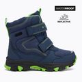 Dětské sněhule KADVA Snowey Mid WaterProof tmavě modrá/zelená 2