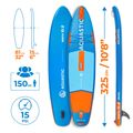 Sada paddleboard SUP nafukovací AQUASTIC Perth 10'8" all-round blue 24