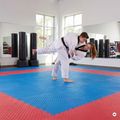 Podložka tatami s certifikací HOOK FIGHTING x Jen Yau puzzle  World Taekwondo Federation blue 3