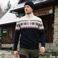Pánský svetr Woolcano SWT1091 Granatowy/Kremowy 11