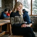 Dámská kombinéza Woolcano SWT1095 Czarny/Kremowy 10