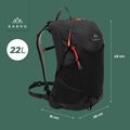 Turistický batoh KADVA Aventura 22 l black 22