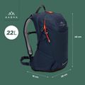 Turistický batoh KADVA Aventura 22 l ocelově modrý 27
