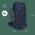 Trekový batoh KADVA Sendero 35 l ocelově modrý 23