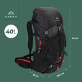 Trekový batoh KADVA Vagabundo 40 l černý 25