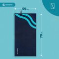 Ručník AQUASTIC Wavey navy blue/blue 8