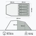 Kempingový stan  pro 4 osoby  KADVA AIRcamp 4.4 zelený 23