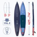 Sada paddleboard SUP nafukovací AQUASTIC Touring Pro 14'0" dark blue 24