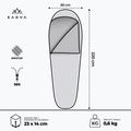 Spací pytel KADVA Light 600 R pravý námořnický modrý 3