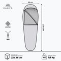 Spací pytel KADVA Light 600 L levý námořnický modrý 3